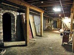 The basement while it was under construction