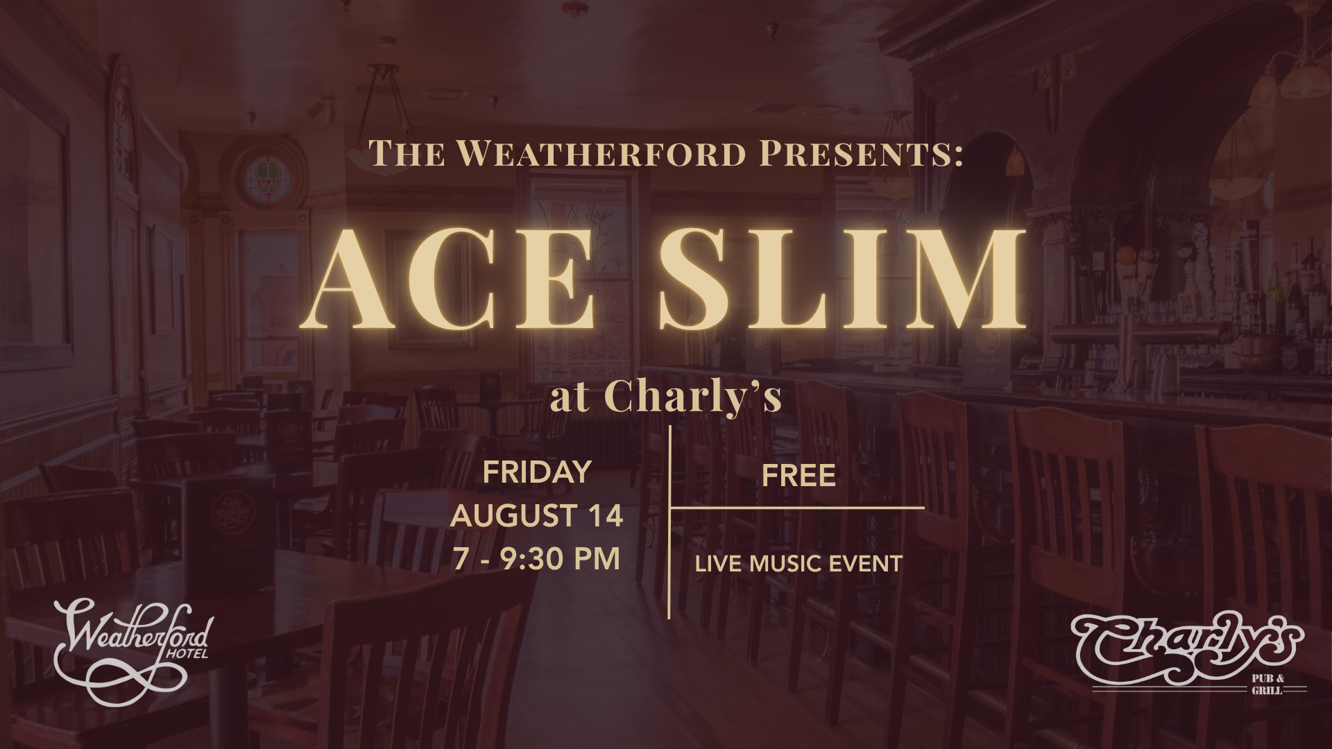 Ace Slim performing live at Charly's Pub & Grill inside the historic Weatherford Hotel in downtown Flagstaff