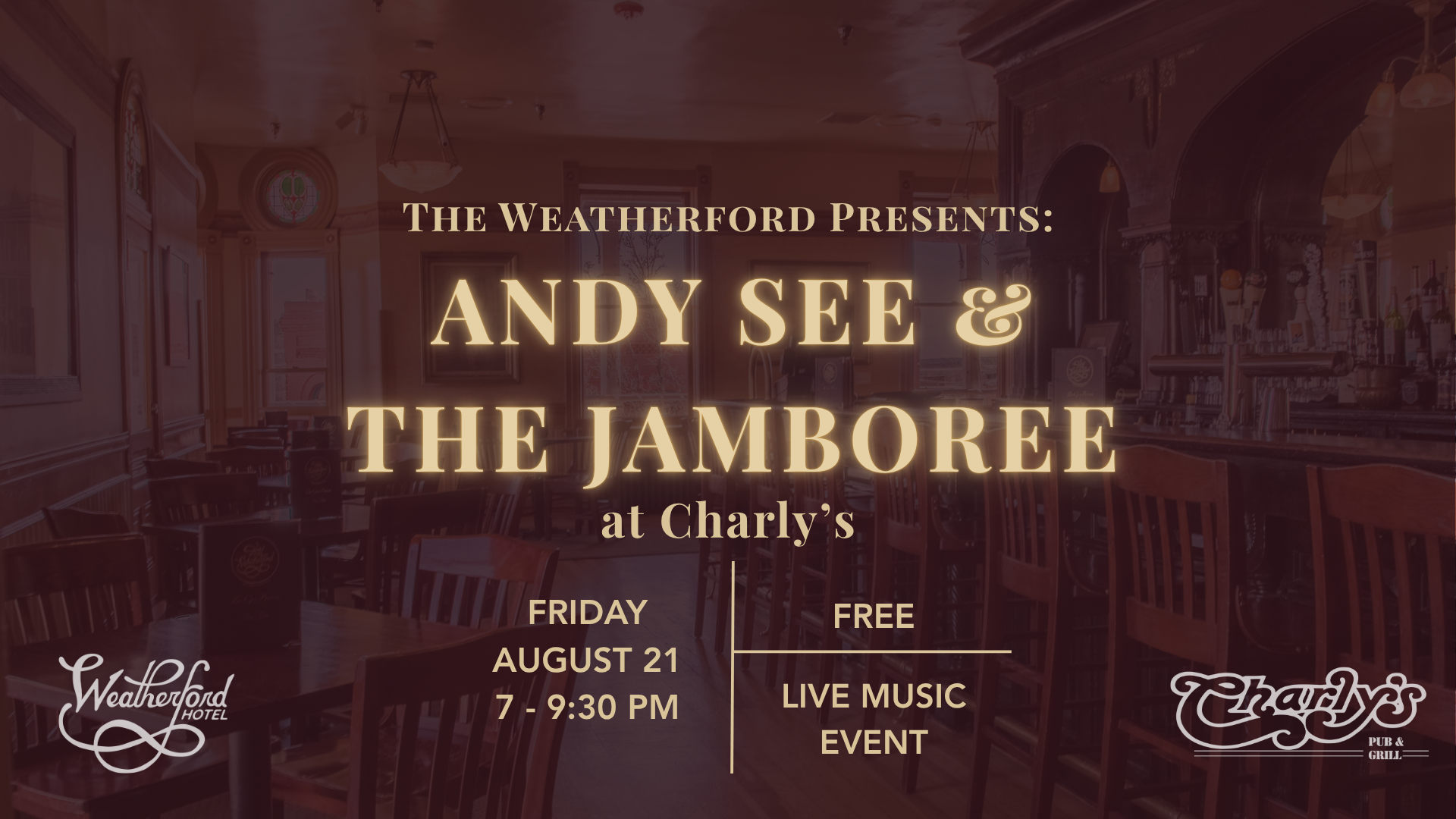 Andy See & His Swinging Jamboree performing live at Charly's Pub & Grill inside the historic Weatherford Hotel in downtown Flagstaff